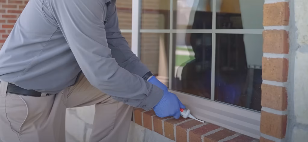 Expert caulking windows for prevention-focused pest control services in Phenix City.
